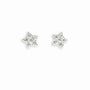 Topos en forma de estrella mini de 4.4x4.4 mm en plata ley 925 con circones