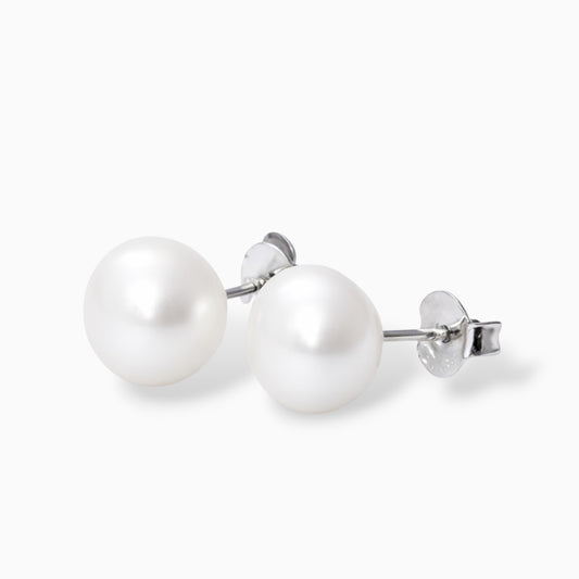 Topos Perla Natural 8mm y Plata 925