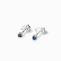 Topos minimalistas de Joyería Esterlina en Plata Ley 925 con zafiros naturales de 2mm.